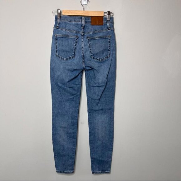 J Crew Denim Womens Size 25 9" High Rise Toothpick Jeans Light Wash Stretch - Picture 2 of 12
